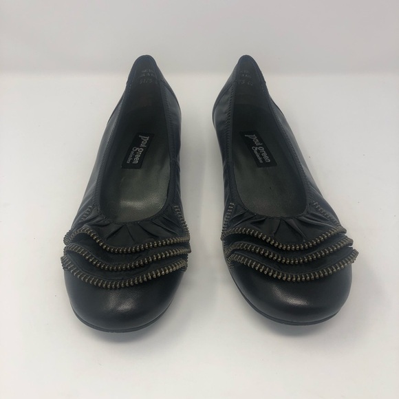 Paul Green Loafer Ballet Flats Zipper Toe Detail - Picture 8 of 8